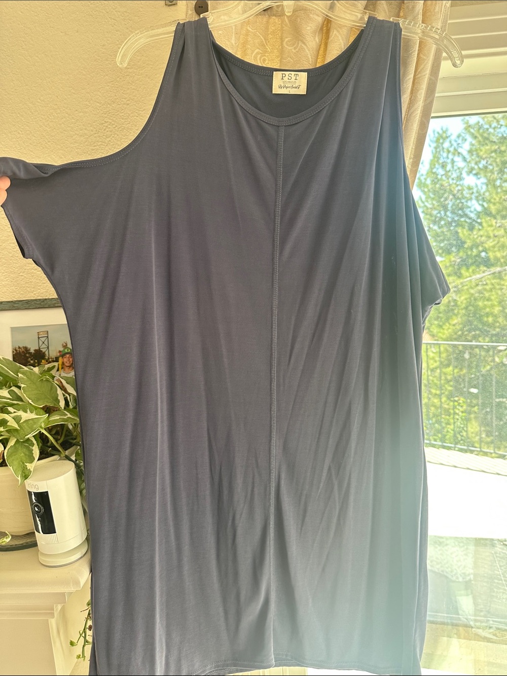 PST open Shoulder Navy Dress